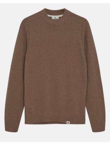 Akrico Lambswool Knit Tops Knitwear Round Necks Brown Anerkjendt