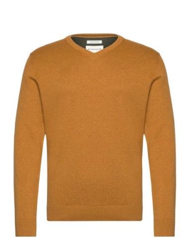 Basic V-Neck Knit Tops Knitwear V-necks Yellow Tom Tailor