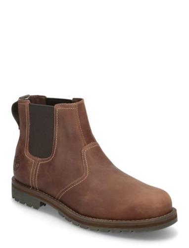 Larchmont Mid Chelsea Boot Brownie Støvletter Chelsea Boot Brown Timbe...