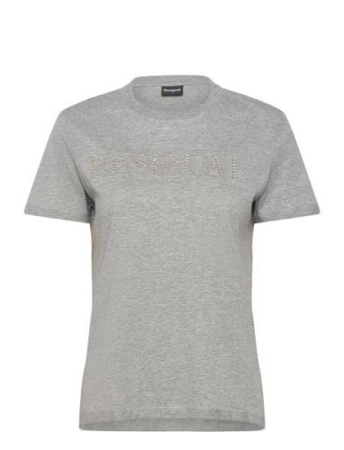 Brandy Tops T-shirts & Tops Short-sleeved Grey Desigual