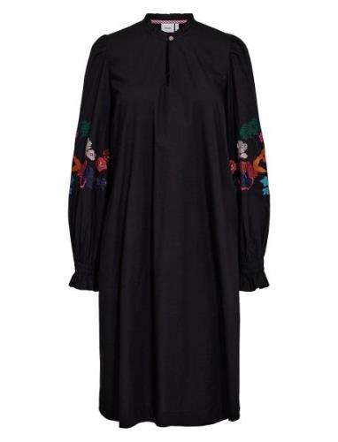 Nujasmine Dress Knelang Kjole Black Nümph