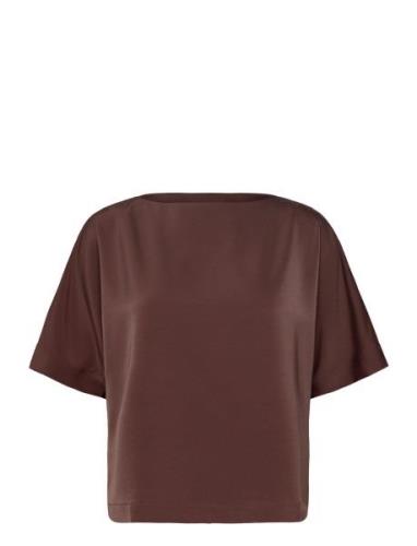 The Ava Top Tops T-shirts & Tops Short-sleeved Brown Marville Road