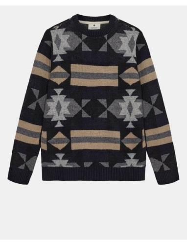 Aksune Inka Wool Knit Tops Knitwear Round Necks Navy Anerkjendt