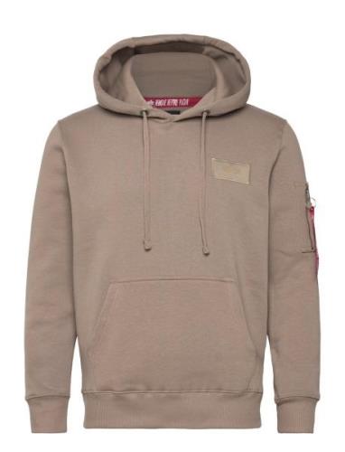 Back Print Hoody Tops Sweat-shirts & Hoodies Hoodies Beige Alpha Indus...