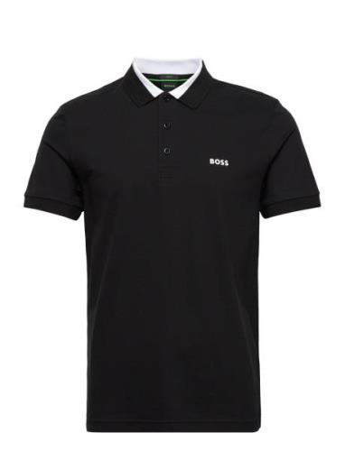 Paule Tops Polos Short-sleeved Black BOSS