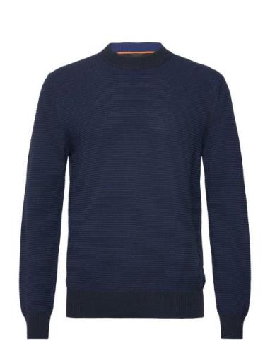 Amercury Tops Knitwear Round Necks Navy BOSS