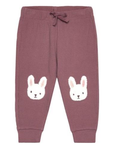 Trousers Waffle Patch At Knee Bottoms Sweatpants Red Lindex