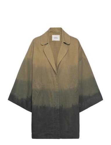 Flow Drill Over Jacket - Jacqli Tynn Kåpe Khaki Green Rabens Sal R