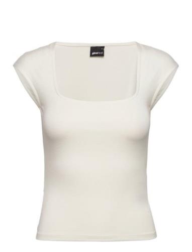 Soft Touch Tight Top Tops T-shirts & Tops Sleeveless Cream Gina Tricot