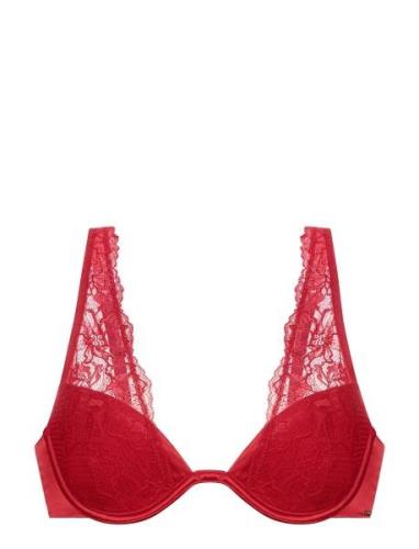 Alexa Plunge Lingerie Bras & Tops Wired Bras Red Dorina