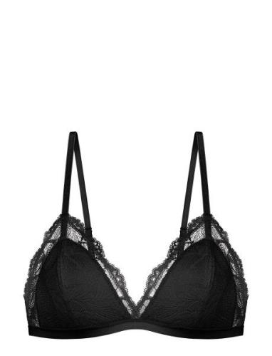 Kisha Bralette Lingerie Bras & Tops Soft Bras Bralette Black Dorina