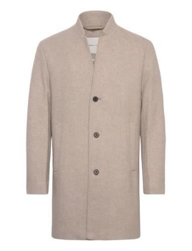 Wool Coat Ullfrakk Frakk Beige Tom Tailor