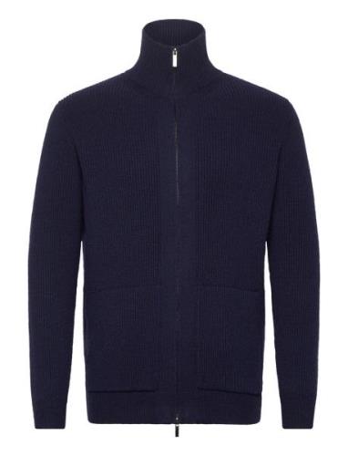 Inturb Tops Knitwear Half Zip Jumpers Navy INDICODE