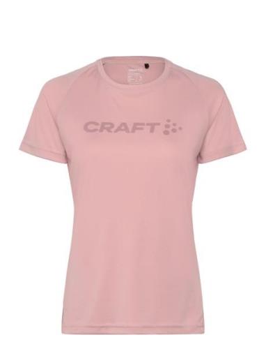 Core Essence Logo Tee W Sport T-shirts & Tops Short-sleeved Pink Craft