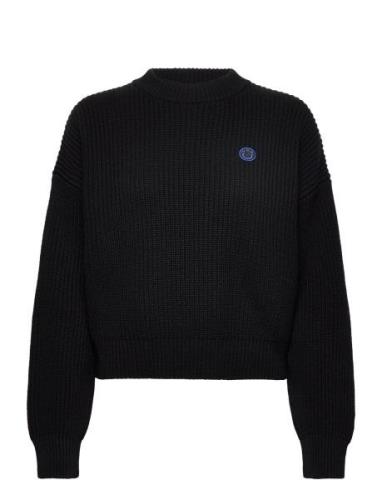 Slogery_B Tops Knitwear Jumpers Black HUGO BLUE