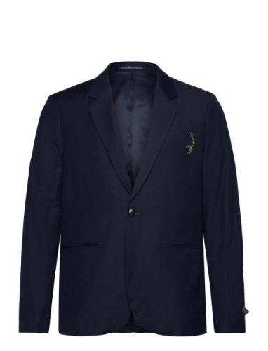 Relaxed Wool-Blend Single-Button Blazer Suits & Blazers Blazers Single...