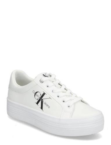 Vulc Flatform Laceup Low Lth Lave Sneakers White Calvin Klein