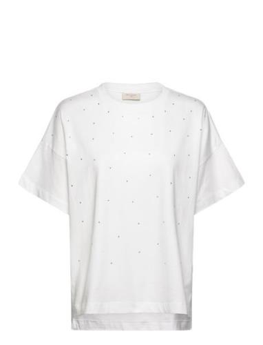 Fqcarol-Tee Tops T-shirts & Tops Short-sleeved White FREE/QUENT