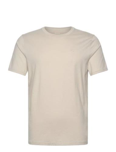 Hco. Guys Knits Tops T-shirts Short-sleeved Cream Hollister