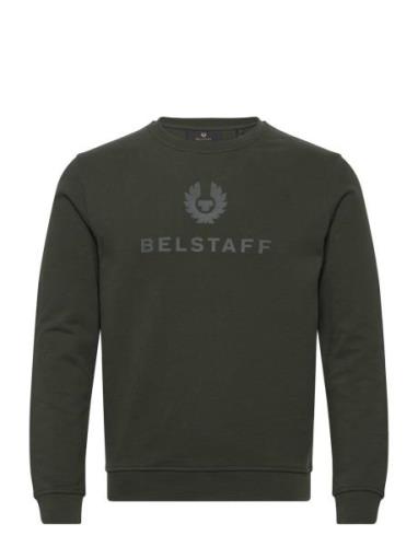 Belstaff Signature Crewneck Sweatshirt Tile Green Designers Sweat-shir...