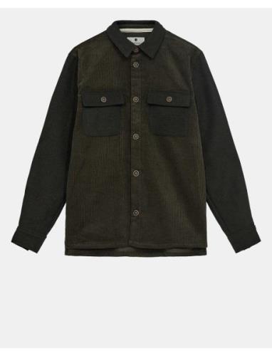 Akoscar Cord Mix Overshirt Tynn Jakke Khaki Green Anerkjendt