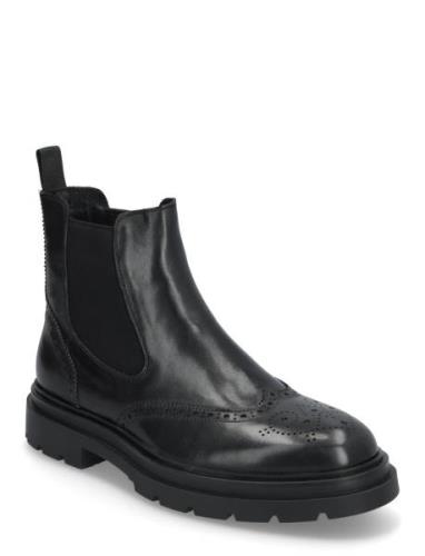 T43-6510 Støvletter Chelsea Boot Black TGA By Ahler