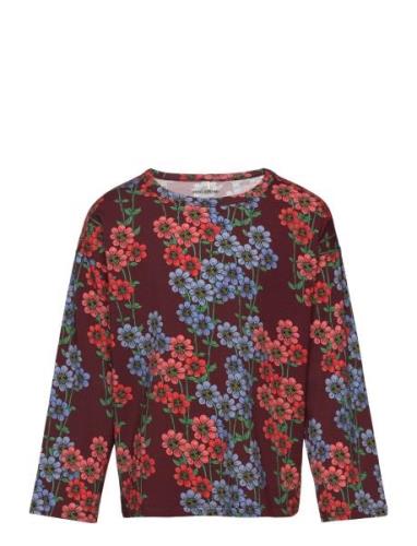 Daisys Aop Ls Tee Tops T-shirts Long-sleeved T-shirts Red Mini Rodini