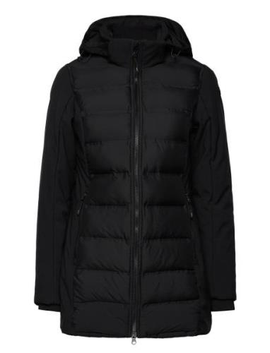 Woman Parka Light Hybrid Softshell Fôret Kåpe Black CMP