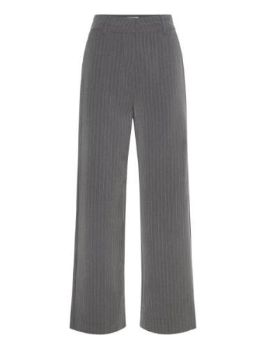 Neo Pinstripe Pants Bottoms Trousers Flared Grey NORR