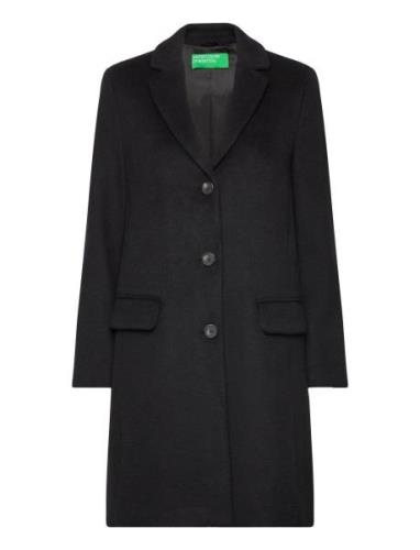 Coat Ullfrakk Frakk Black United Colors Of Benetton