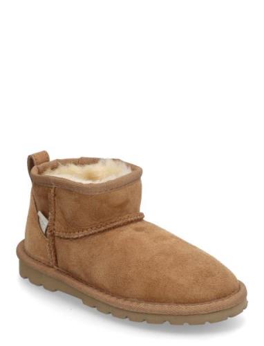 Rkbrisbane Shearling Short Boots Vinterstøvletter Pull On Brown Rosemu...