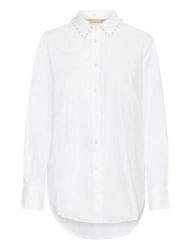 Cuenso Shirt Tops Shirts Long-sleeved White Culture