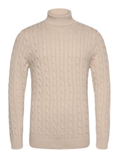 Slhryan Structure Roll Neck Tops Knitwear Turtlenecks Beige Selected H...