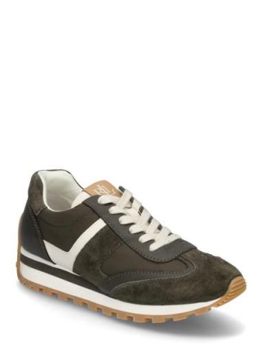 Dani Suede & Leather Sneaker Lave Sneakers Green Lauren Ralph Lauren