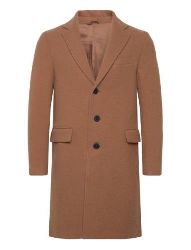 Coat Ullfrakk Frakk Brown United Colors Of Benetton