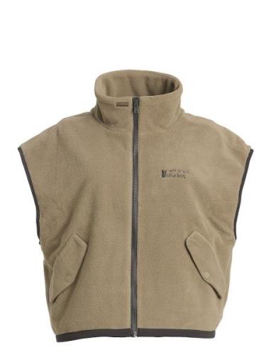 Polar Fleece Gilet Vests Padded Vests Beige Rethinkit