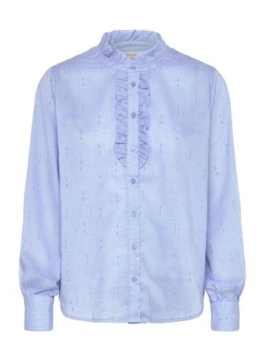 Fqraya-Shirt Tops Shirts Long-sleeved Blue FREE/QUENT