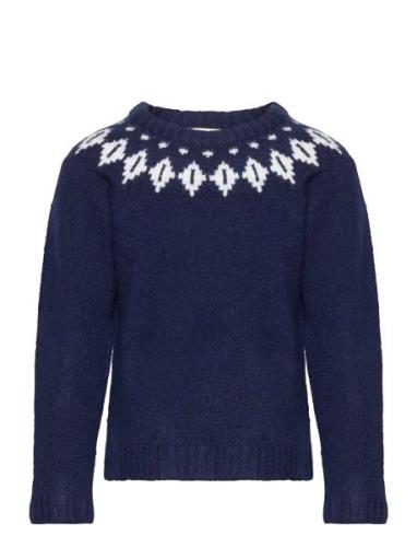 Wool Iceland Blouse Tops Knitwear Pullovers Blue Copenhagen Colors