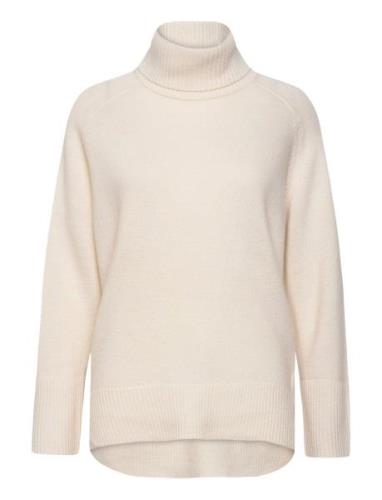 Eliza Tops Knitwear Turtleneck Cream Reiss