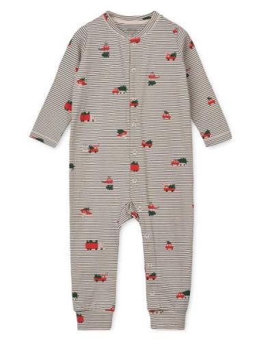 Birk Printed Pyjamas Jumpsuit Pyjamas Sie Jumpsuit Multi/patterned Lie...