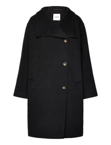 Slrubie Coat Ullfrakk Frakk Black Soaked In Luxury