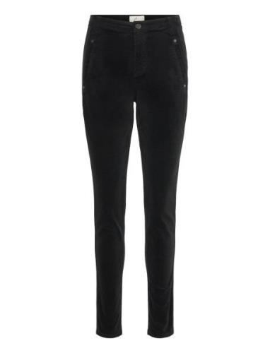 Joliefv Pure Bottoms Trousers Slim Fit Trousers Black FIVEUNITS