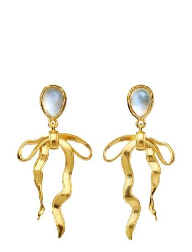 Tiana Earrings Øredobber Smykker Gold Maanesten