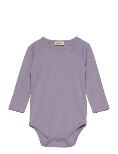 Base Body Ls Bodies Long-sleeved Purple MarMar Copenhagen