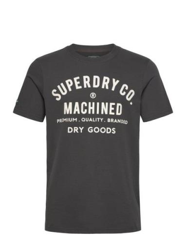 Machined Goods Workwear Tee Tops T-shirts Short-sleeved Black Superdry