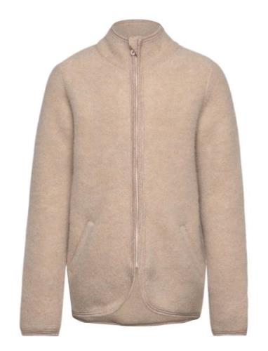 Jacket Wool Fleece Outerwear Fleece Outerwear Fleece Jackets Beige Hut...