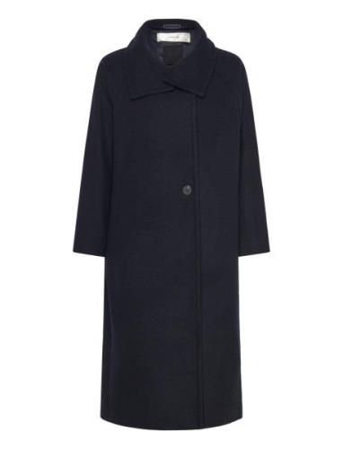 Thoraiw Collar Coat Ullfrakk Frakk Navy InWear