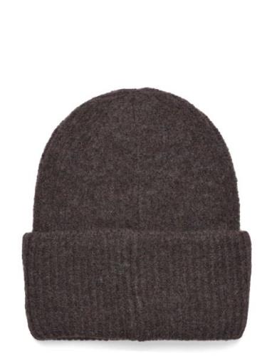 Rib Beanie Accessories Headwear Beanies Brown Gina Tricot