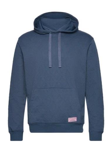 Jacquard Terry Hoodie Tops Sweat-shirts & Hoodies Hoodies Navy Scotch ...