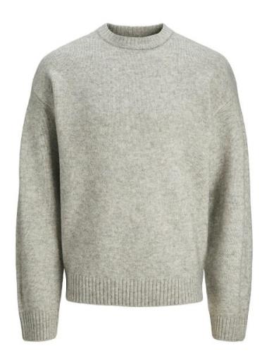 Jorollie Knit Crew Neck Sn Tops Knitwear Round Necks Grey Jack & J S